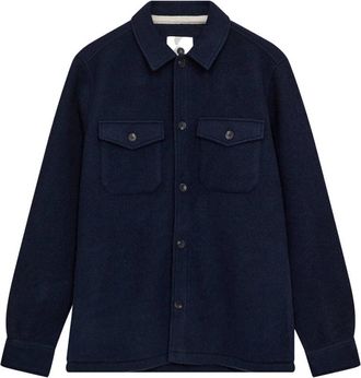 Anerkjendt Gekookt wol overshirt 902022 - Heren - Zomerjassen - Blauw - XL - Wol - Jassen