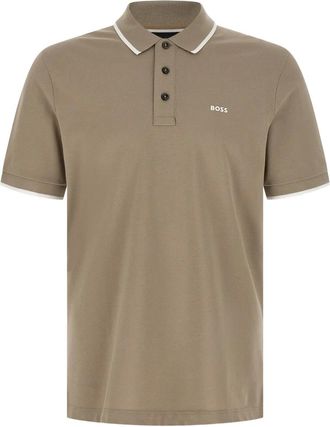BOSS Polo con logo - Toni neutri