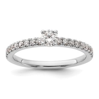Diamond2Deal 14k Gold Lab Grown Diamond Engagement Ring 1/2Ct Clarity- VS Color- G-H