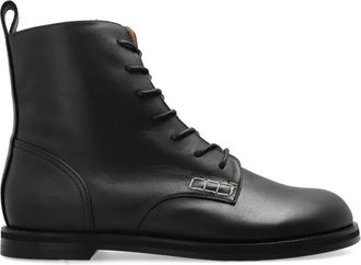 J.W.Anderson Leren enkellaarzen - Heren - Veterlaarzen - Zwart - 42 EU - Leer - Schoenen