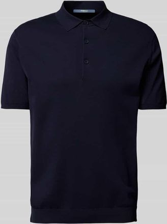 People of Shibuya Poloshirt mit Seitenschlitzen Modell NITO in Marine, Gr&ouml;&szlig;e 54