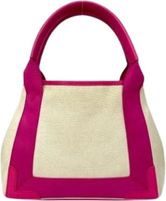 Balenciaga Pre-owned Tote Bags, female, Beige, Size: ONE SIZE Pre-owned Canvas Tote Bag