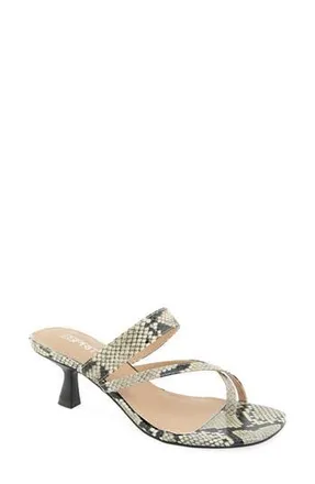Esprit Elian Toe Loop Sandal in Snake Print Pu at Nordstrom Rack, Size 8.5