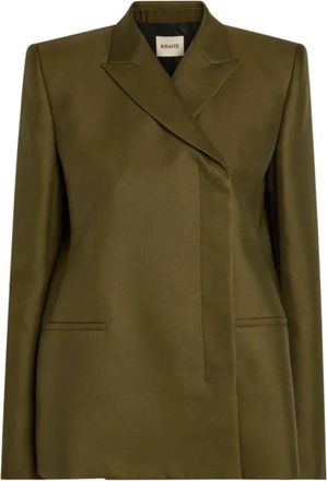 Khaite Silvannah Jas - Dames - Blazers - Groen - XS - Wol - Jassen