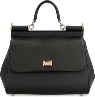 Dolce & Gabbana Black Sicily Large Satchel