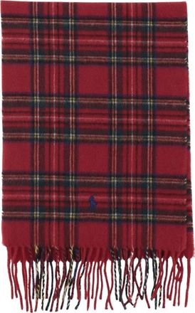Polo Ralph Lauren Cashmere Sjaal met Franjes - Heren - Wintersjaals - Veelkleurig - ONE Size - Kasjmier - Accessoires