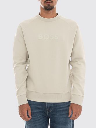 HUGO BOSS Regular Fit Crewneck Cotton Jumper with Tonal Logo