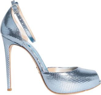 Sergio Levantesi Python Hakken Schoenen - Dames - Sandalen met hakken - Blauw - 40 EU - Leer - Schoenen