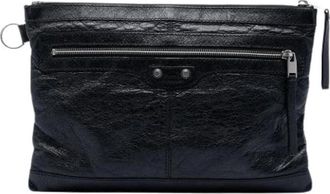 Balenciaga Pre-owned Vintage Clutch - Dames - Vintage Clutch - Zwart - ONE Size - Leer - Vintage