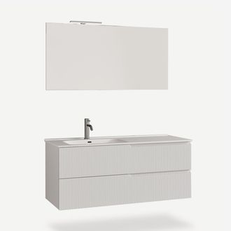 Aqa Mobile Bagno Sospeso Con Specchio E Lavabo Venere Sx - Bianco