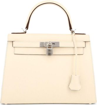 Hermès 2023 Kelly 28 two-way bag - women - Leather - One Size - White