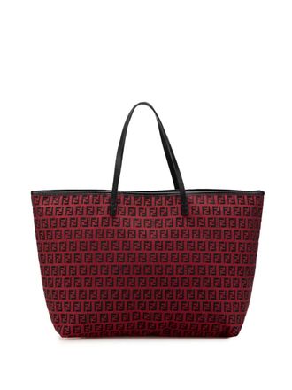 Fendi 2000-2010 Zucchino canvas roll shopper - Rood