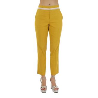 Marella Dames, Broeken, Geel, Maat: S