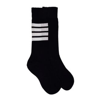 Thom Browne Ondergoed, Dames, Blauw, ONE Size, Katoen, 4-Bar Katoenen Sokken