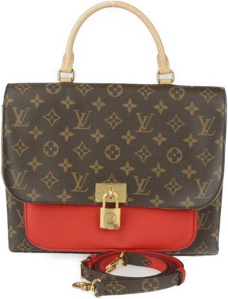 Louis Vuitton Monogram Brown Monogram Red Color Monogram Handbag Shoulder Bag Tote Bag (Pre-Owned)