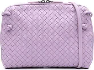 Bottega Veneta Pre-owned Womens Loop Crossbody Woven Bag - Lilac Leather - One Size