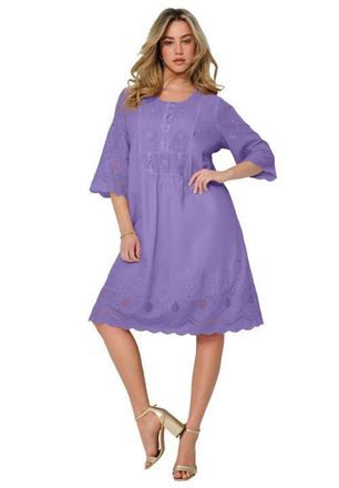 Roaman's Cotton Lace Dress in Vintage Lavender at Nordstrom, Size 18