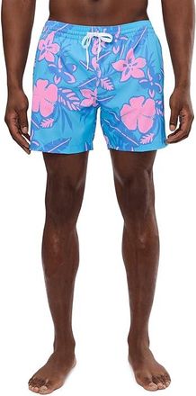 Chubbies The Baja Breezies Blue 5.5 (Classic Lined Swim Trunks) Mens Swimwear Turquoise/Aqua : 2XL, Polyester/Spandex