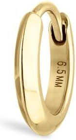 Maria Tash Vertex Single Hoop Earring in Yellow Gold at Nordstrom, Size 6.5
