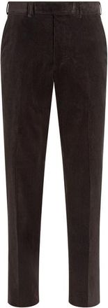 Ermenegildo Zegna Cashco Stretch Cotton & Cashmere Corduroy Trousers in Dark Brown at Nordstrom, Size 38 Us