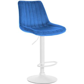 Clp Sgabello Toni Velvet blu bianco