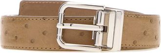 Dolce & Gabbana Beige Logo Buckle Belt