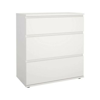 Dmora Dmora Commode &Agrave; Trois Tiroirs, Coloris Blanc, 76 X 83 X 40 Cm