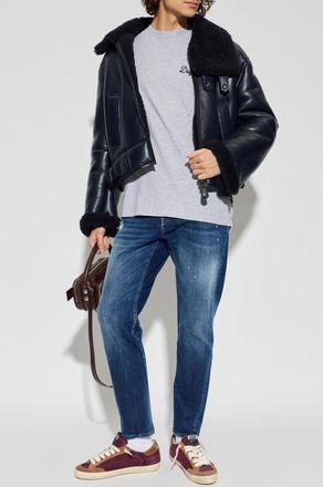 Dsquared2 T-shirt With Embroidered Logo, Mens, Grey