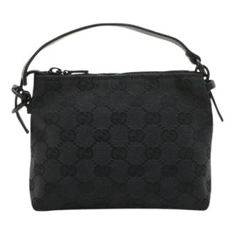 Gucci Pre-owned Mini Bags, female, Black, Size: ONE SIZE Pre-owned GG Canvas Pouch