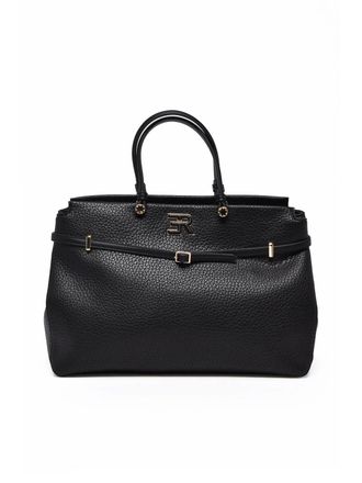 Ermanno Scervino Black Polyurethane Unity Handbag