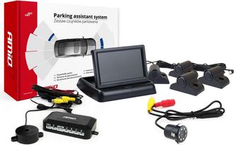 OEM Kit De Sensores De Estacionamiento Tft02 De 4,3 Con C&aacute;mara Hd-308-led, 4 Sensores, Color Negro, Para Cami&oacute;n