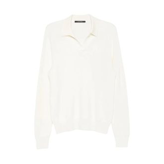 Tagliatore Polo in Lana Vergine - - Tops - Uomo - Bianco - XL