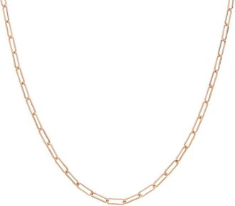 Italian Gold, Inc 10K Rose Gold 2.5Mm Polished Paperclip Necklace