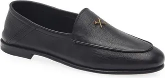G/Fore Metal Tees Leather Flex Golf Loafer in Onyx at Nordstrom, Size 7.5