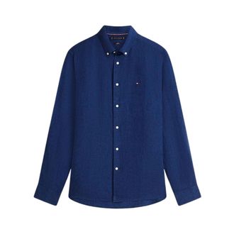 Tommy Hilfiger Casual Overhemden - Heren - Casual Overhemden - Blauw - XL - Overhemden