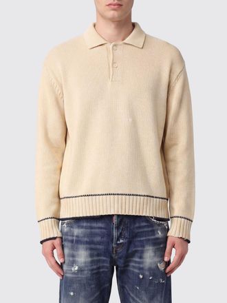 Golden Goose Cotton Knit Polo Shirt with Contrasting Logo Print on the Back