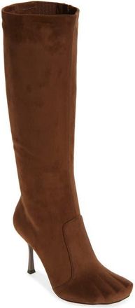 Jeffrey Campbell Conform Embossed Toe Knee High Boot in Brown Suede at Nordstrom, Size 6
