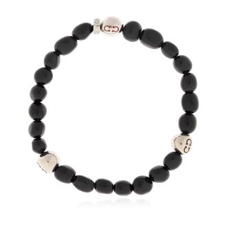 Ferragamo Armband met stenen - Heren - Armbanden - Zwart - M - Accessoires
