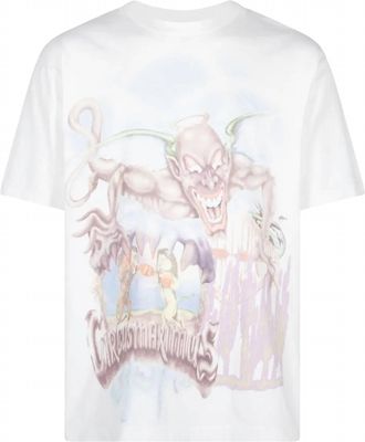 Travis Scott Mens Utopia Circus Maximus Shirt In White