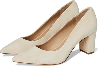 Lauren Ralph Lauren Lanette Suede Block-Heel Pumps High Womens Heels Sand Dune : 8.5 B - Medium