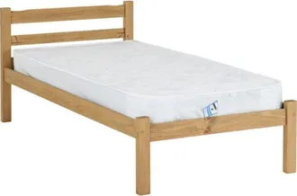 Seconique Panama 3 Feet Bed Frame - L198 x W98 x H77 cm - Natural Wax
