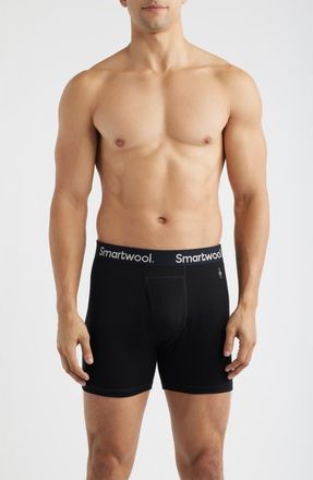 Smartwool Merino Wool Blend Boxer Briefs in Black at Nordstrom, Size Medium