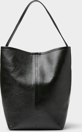 Simons Womens XL shiny pebbled leather bag Exclusive collection from Italy