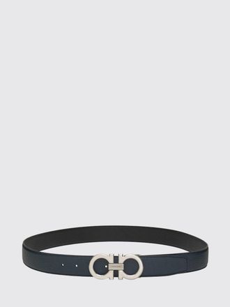Ferragamo Cintura reversibile Gancini in pelle di vitello martellata