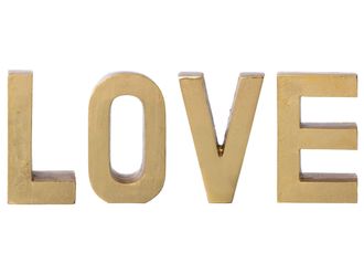 Schubiger M&ouml;bel Schriftzug Love, Gold H: 20 cm