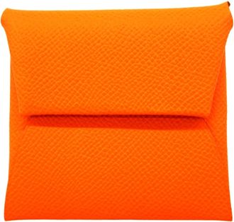 Herm&egrave;s Orange Epsom Leather Coin Purse/Coin Case (Pre-Owned)