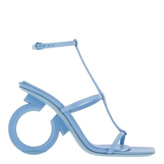 Ferragamo Elina T-Strap Gancini Sandals, Size 7 C