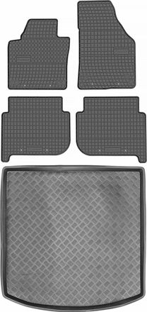 OEM Juego De Alfombrillas De Goma Para Coche Y Maletero Para Volkswagen Touran I Minivan (2010-2015)