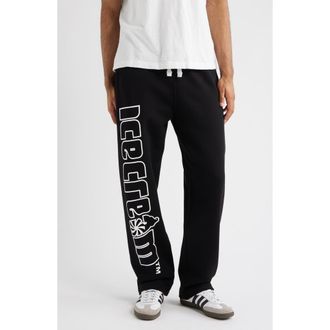 Icecream Vertical Logo Cotton French Terry Graphic Sweatpants in Black at Nordstrom, Size Xx-Large