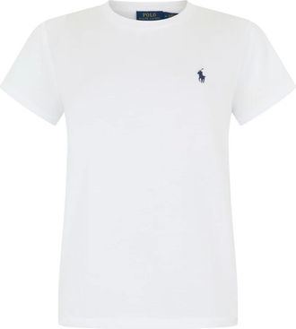 Polo Ralph Lauren Katoenen T-shirt met slim fit - Dames - T-shirts - Wit - L - Katoen - Tops